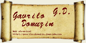 Gavrilo Domuzin vizit kartica